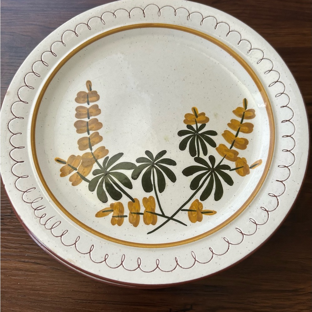 Vintage Stangl Floral Stoneware Dinner Plate